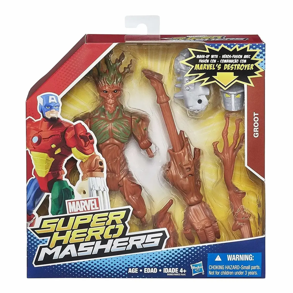 Marvel - Super Hero Mashers - Deluxe - Groot - Customizable & Swappable 6-Inch Action Figure (B0882) Last One! 1