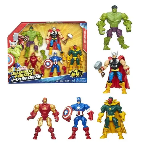 Marvel Super Hero Mashers - Avengers Mash Pack - 5 Figures (Hulk, Thor, Iron Man, Cap, Vision) B1917 Last One! 1