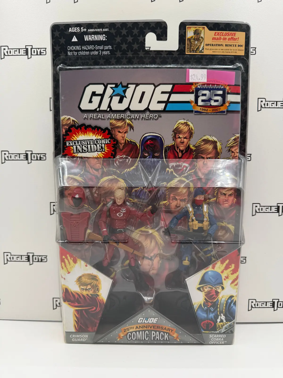 Hasbro G.I. Joe A Real American Hero (Arah) 25Th Anniversary Comic Pack Cobra Elite Trooper Crimson Guard & Cobra Officer Scarred Cobra Officer 1