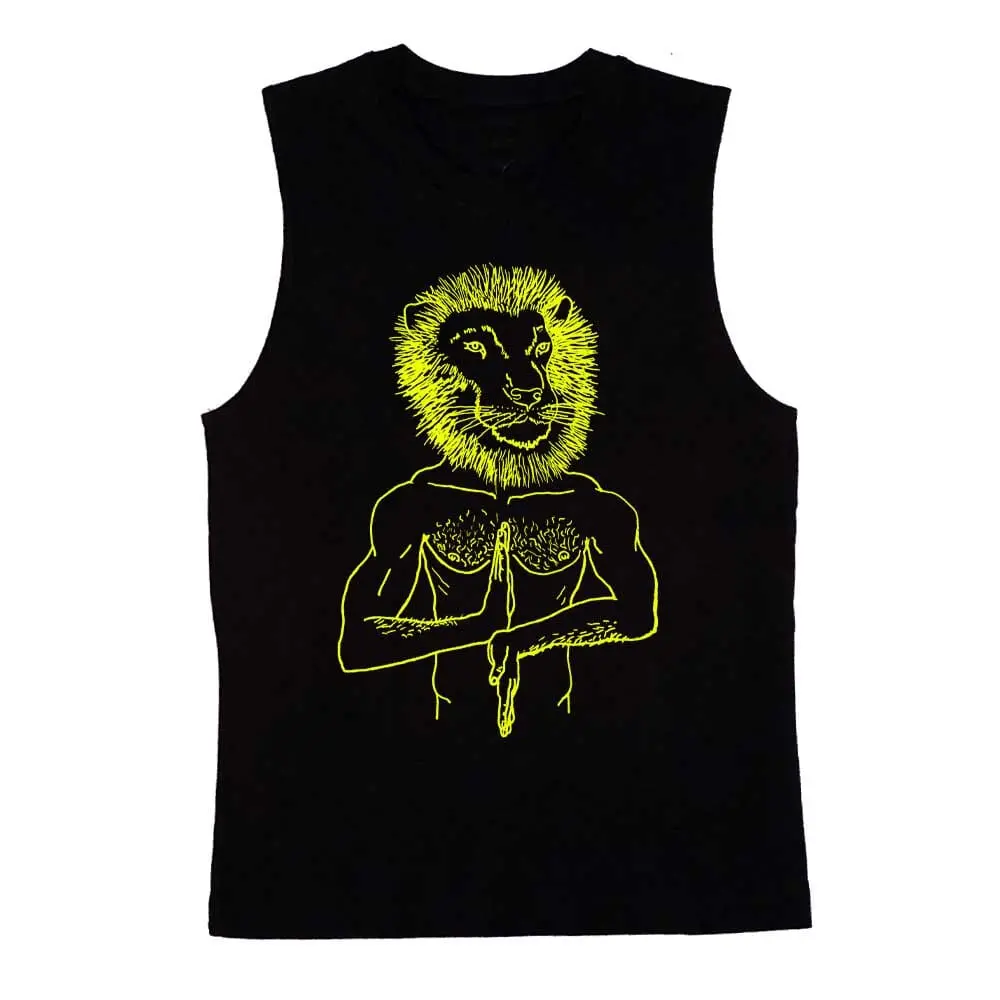 Lion Head Sleeveless T-Shirt 1