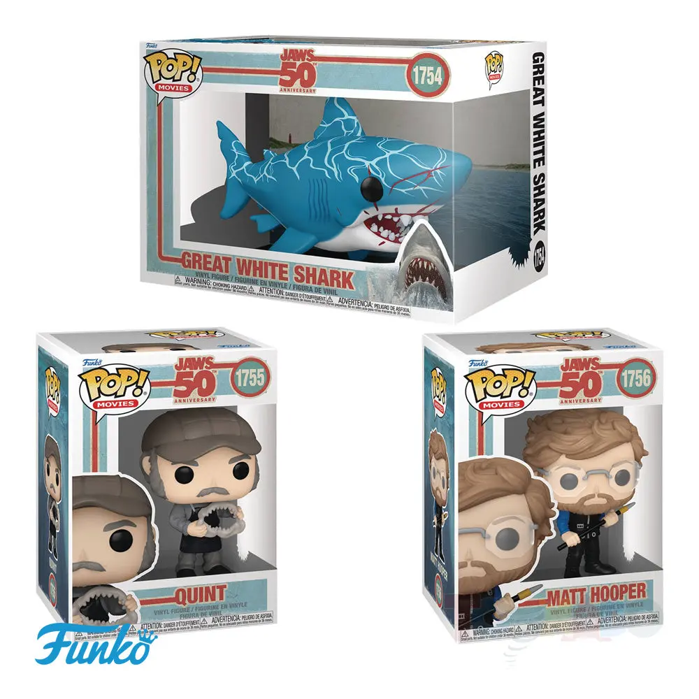 [Pre-Order] Funko Pop! Movies - Jaws 50Th Anniversary - 3-Pack Vinyl Figure Bundle 1