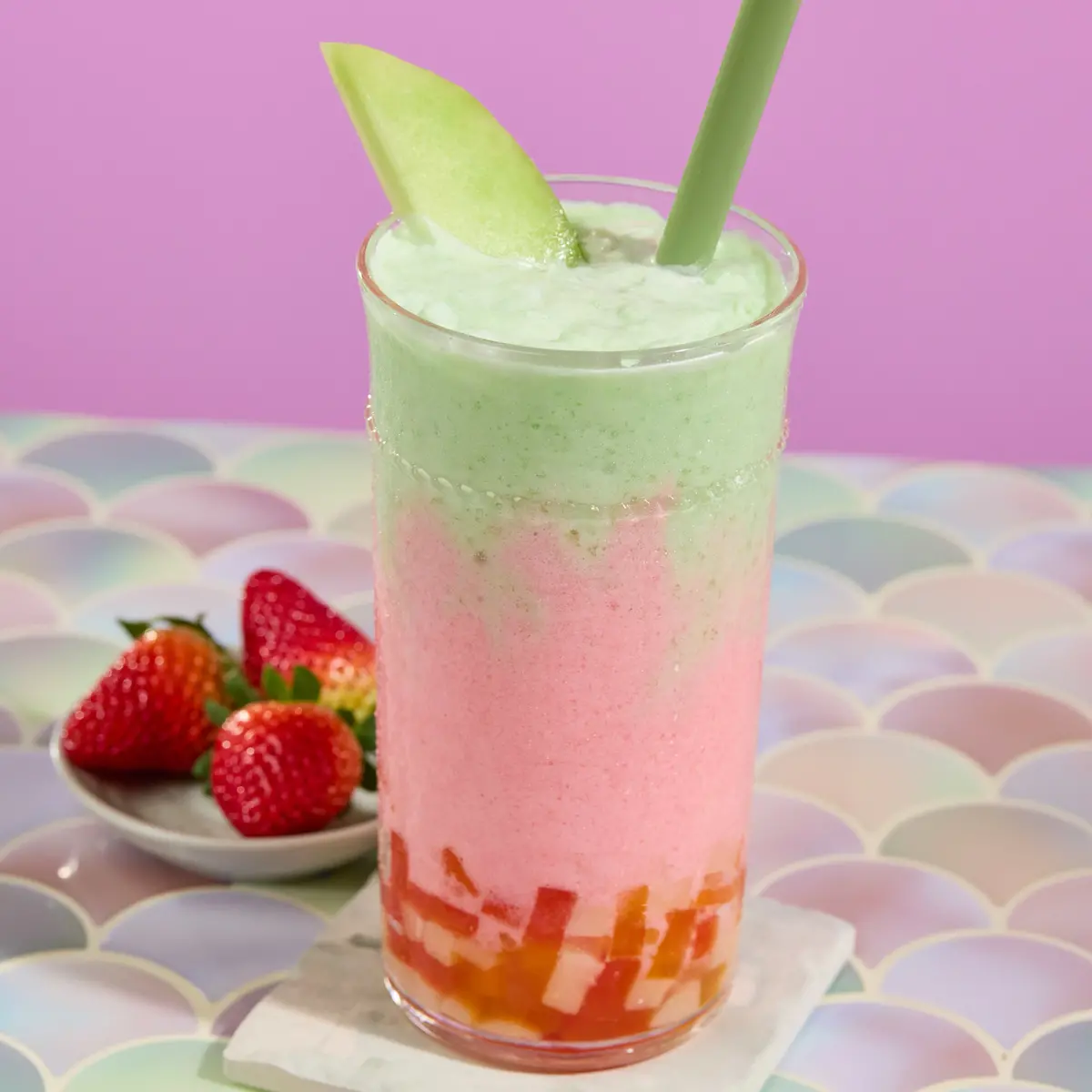 Strawberry Honeydew Boba 1
