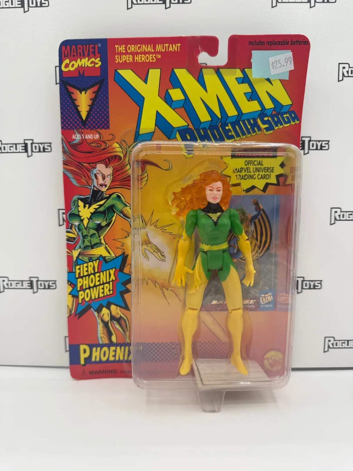 Toybiz Marvel Comics X-Men Phoenix Saga Phoenix W/ Official Marvel Universe Trading Card 1