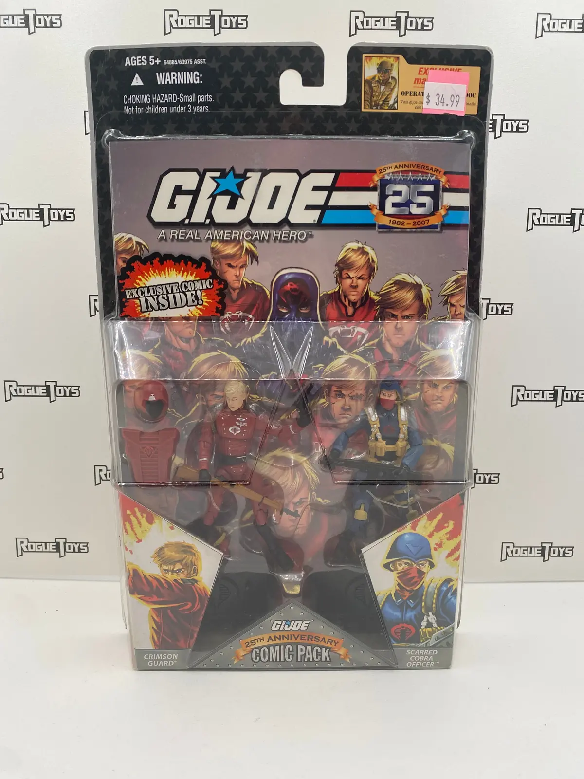 Hasbro G.I. Joe A Real American Hero (Arah) 25Th Anniversary Comic Pack Crimson Guard & Scarred Cobra Officer 1
