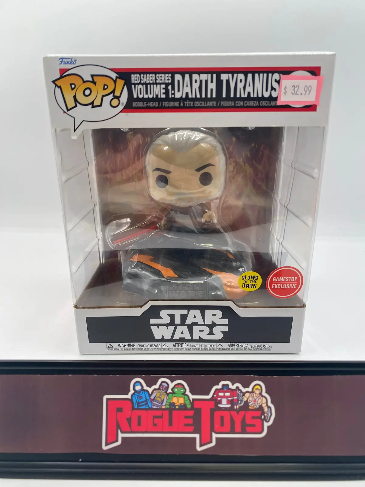 Funko Pop! Star Wars Red Saber Series Volume 1: Darth Tyranus (Glows In The Dark) (Gamestop Exclusive) 1
