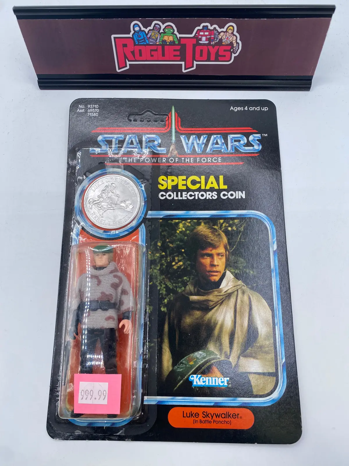 Kenner 1984 Star Wars The Power Of The Force Special Collectors Coin Luke Skywalker (In Battle Poncho) 1