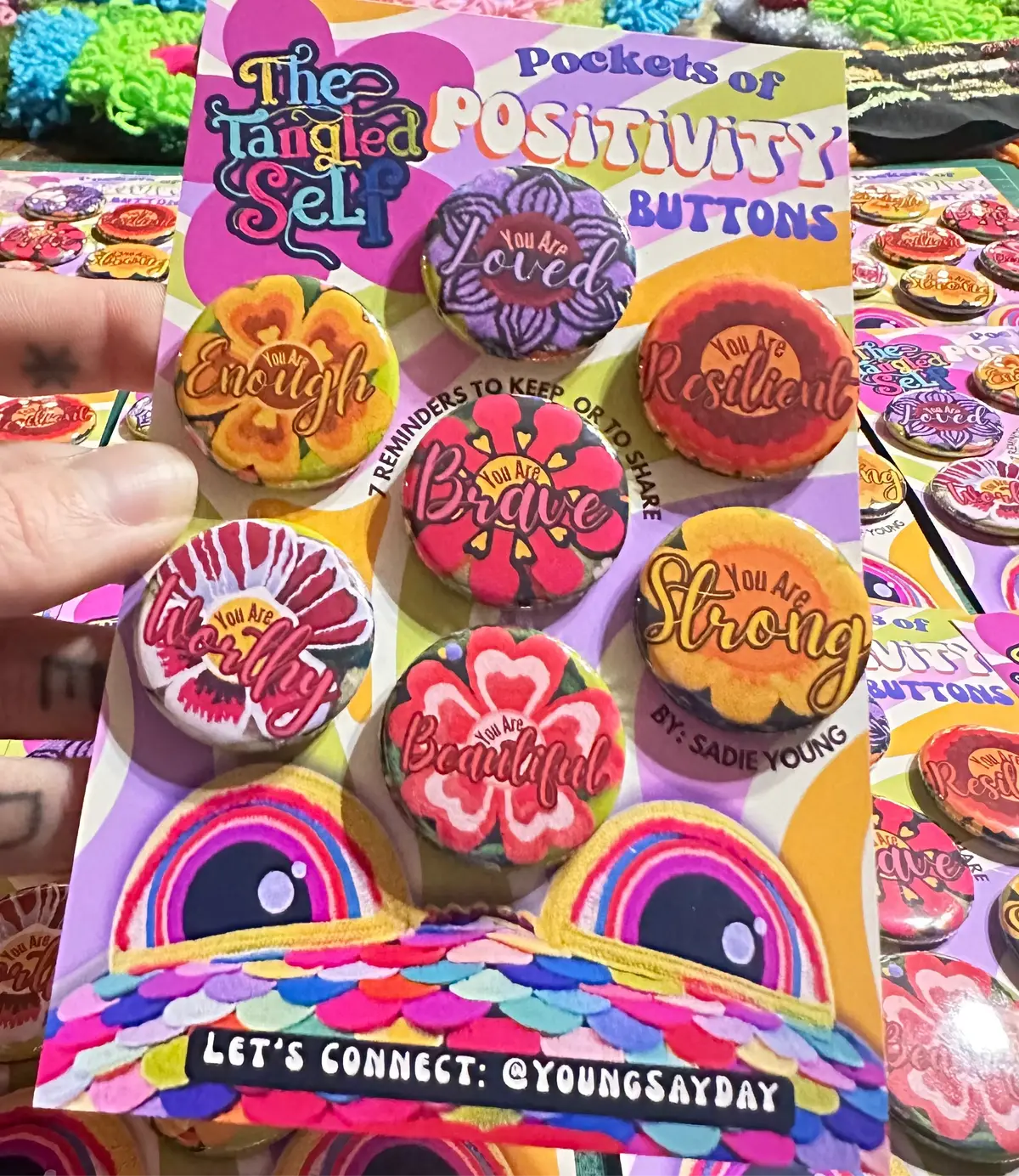 Pocket Of Positivity Pin Set - The Tangled Self 1