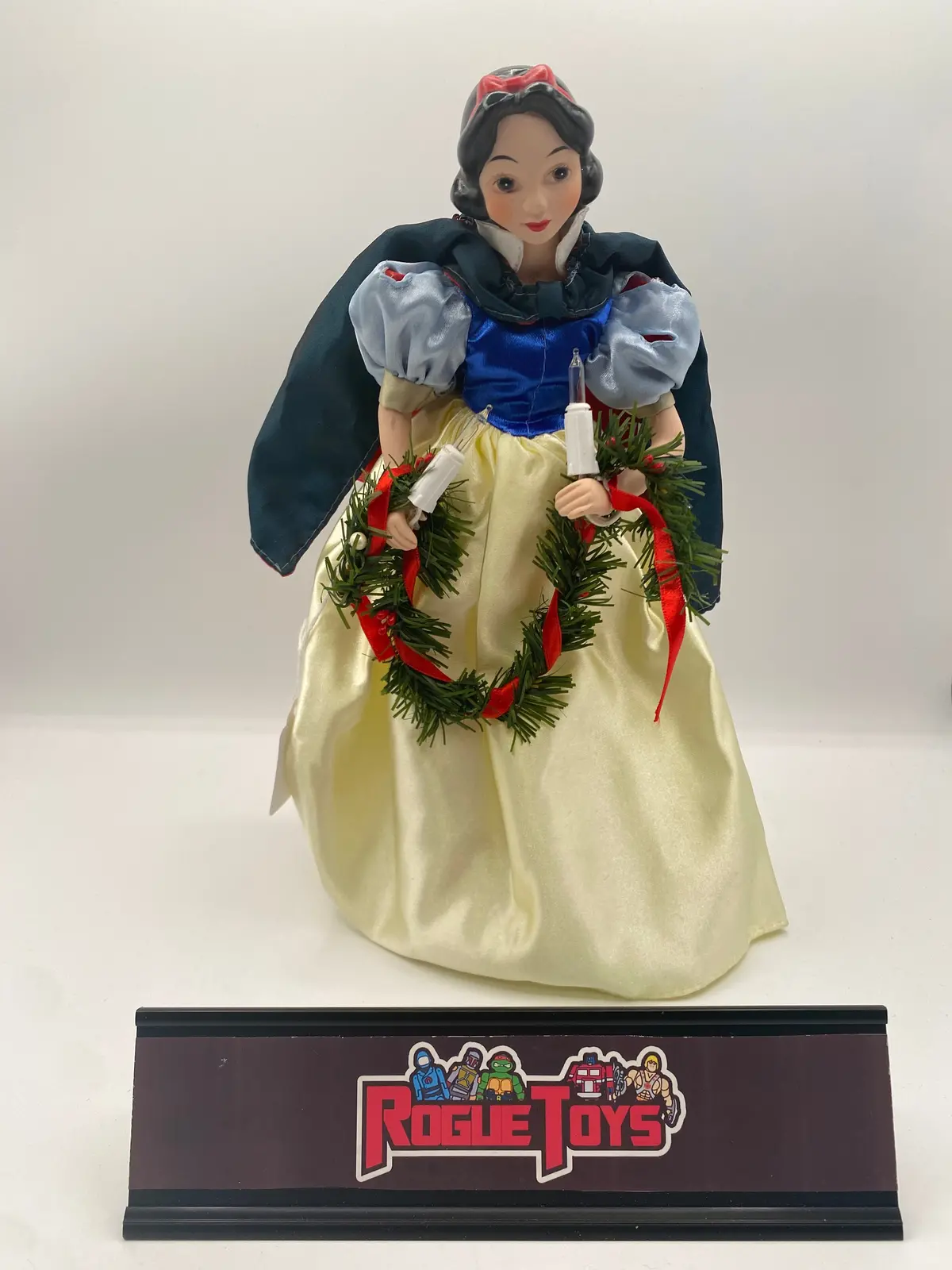 Vintage Walt Disney Snow White Porcelain Doll Lighted Christmas Tree Topper (Not Tested) 1