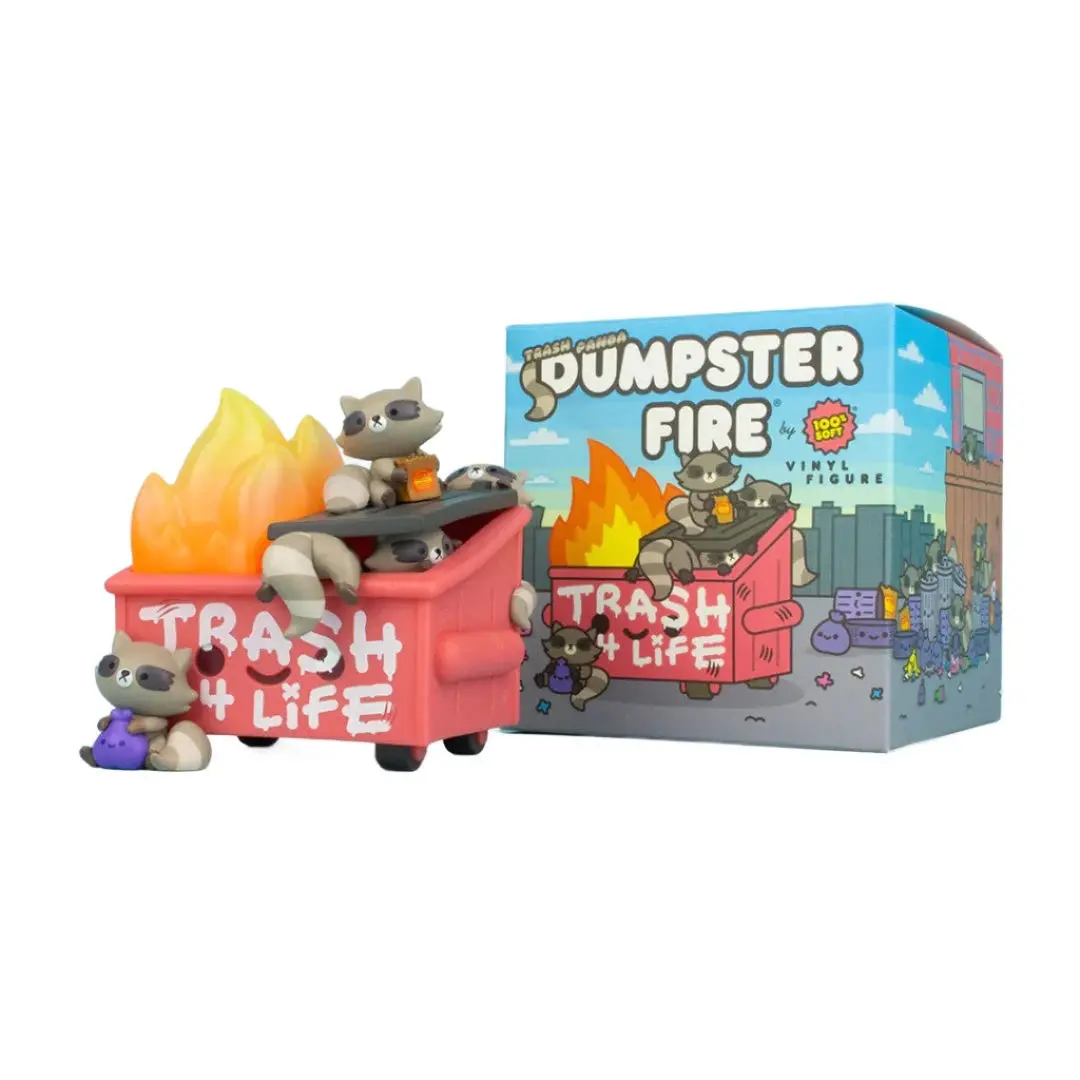 100% Soft - Trash Panda Dumpster Fire Vinyl Figure (Df-057 / 91071) Low Stock 1
