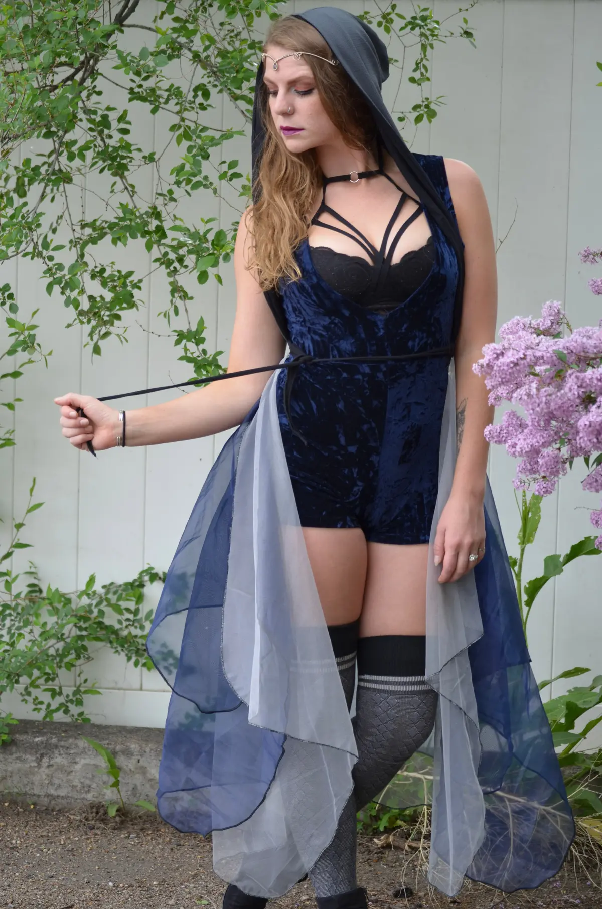 Hooded Bustle | Dark Blue | By Katdog Couture 1