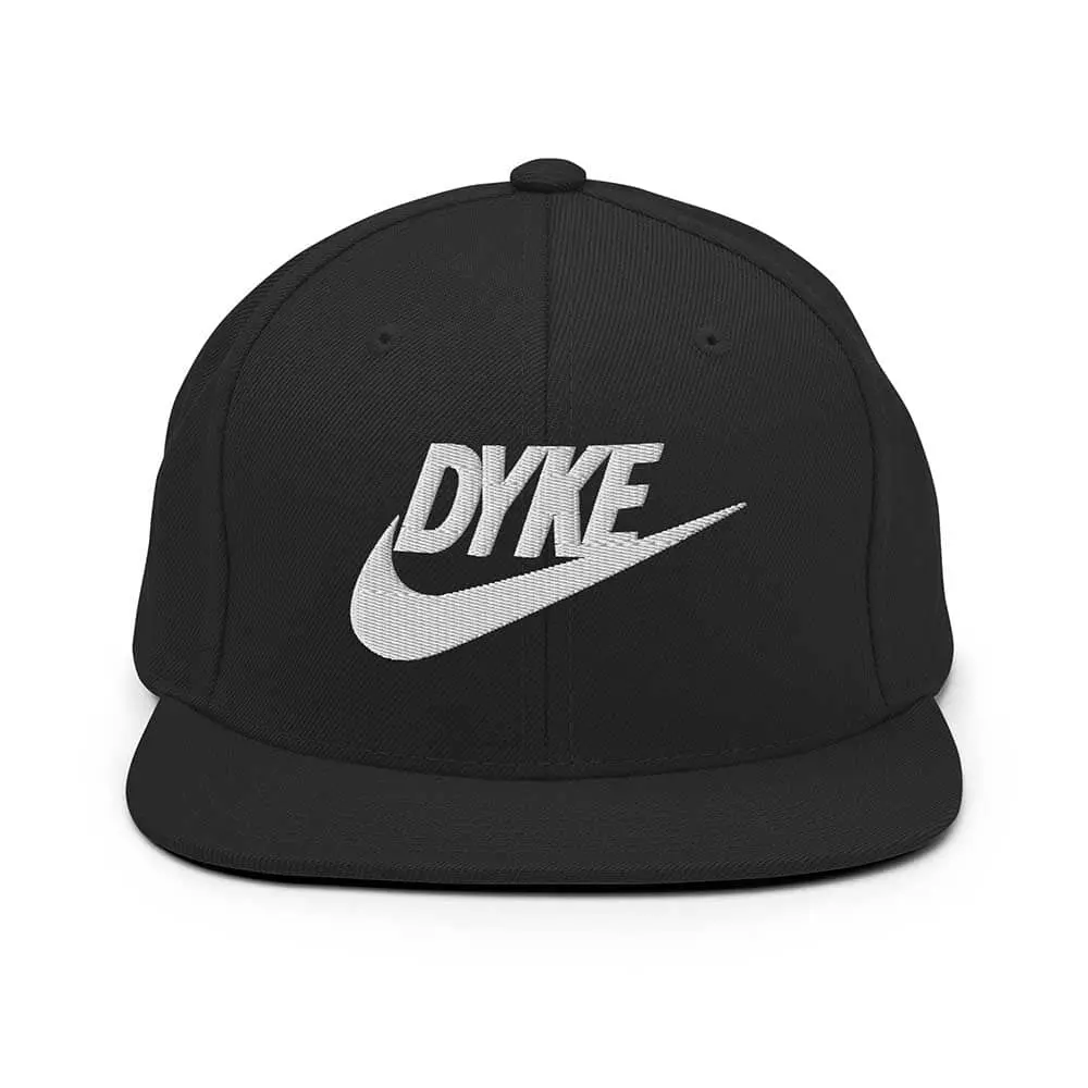 Dyke Sport 6 Panel Flatbill Snapback Hat 1
