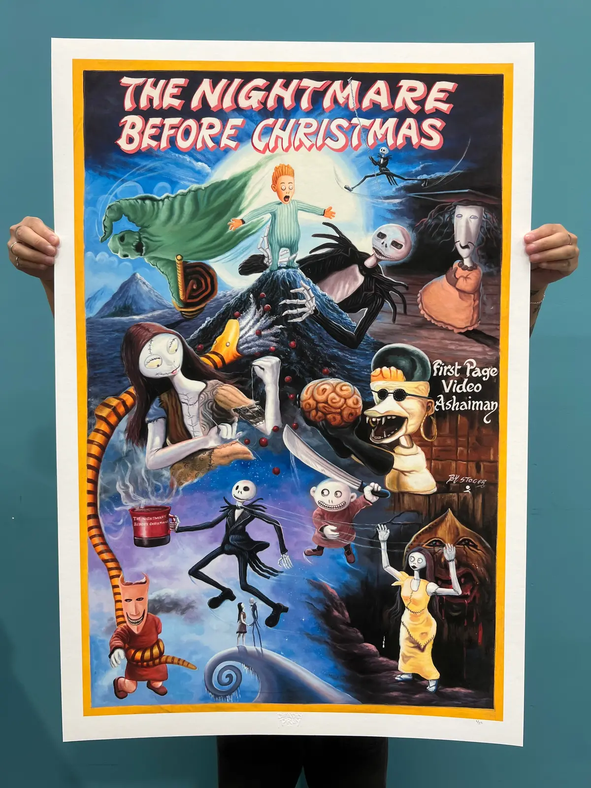 The Nightmare Before Christmas - Limited Edition Archival Giclée Print From Static Medium By Stoger 1