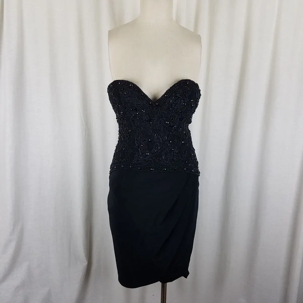 Frederick's Of Hollywood Strapless Mini Cocktail Dress Womens 34B S Sexy Bodycon 1