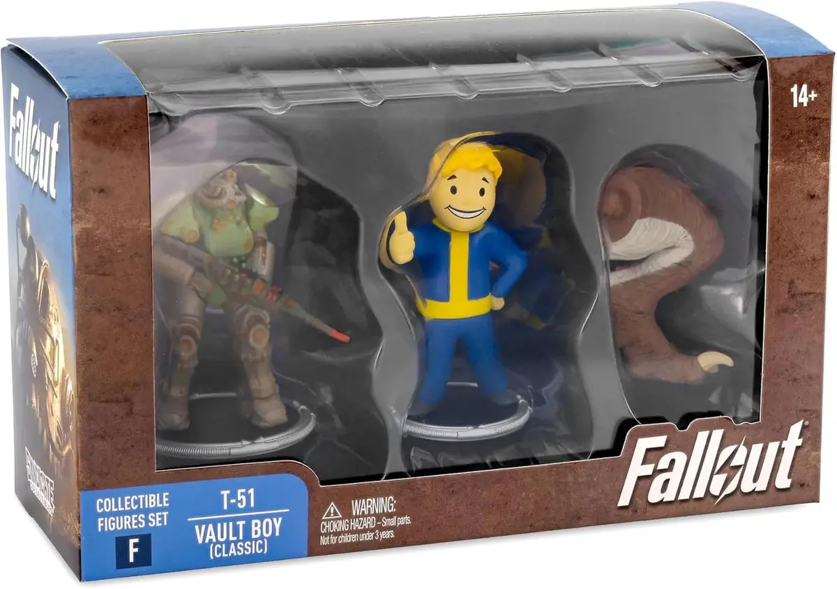 Syndicate Collectibles - Fallout - Set F - T-51 Power Armor And Vault Boy (Classic) Figures (63155) Low Stock 1