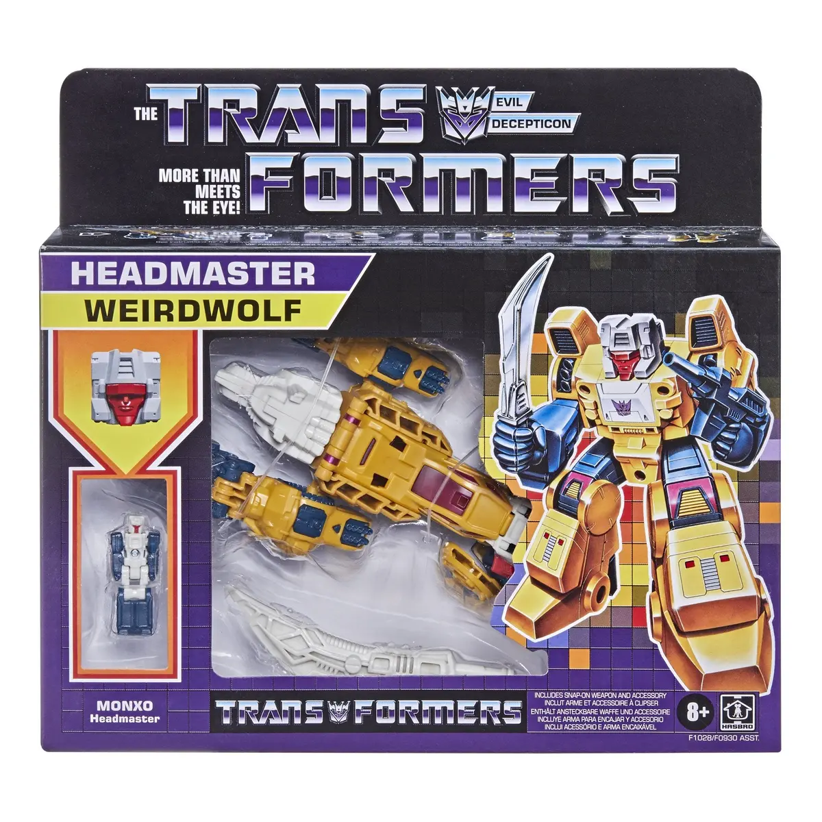 Transformers - Vintage Reissue - Deluxe-Class Headmaster Weirdwolf & Monzo (F1028) Action Figures Low Stock 1