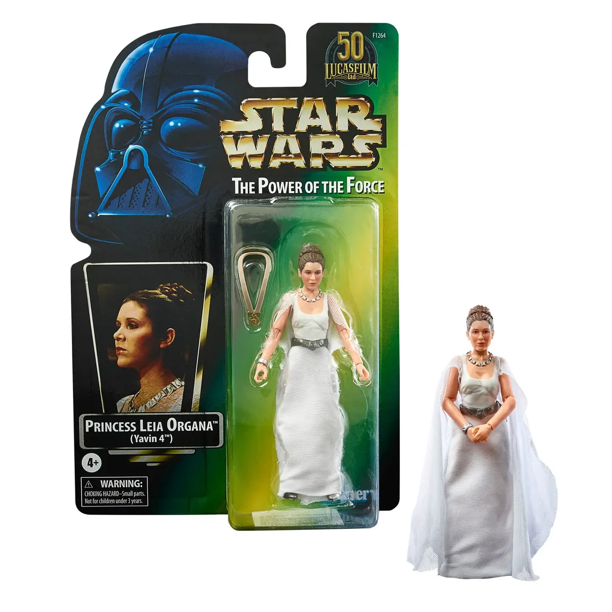 Star Wars: The Power Of The Force - Lucasfilm 50Th - Princess Leia Organa (Yavin 4) Exclusive Action Figure (F1264) Low Stock 1
