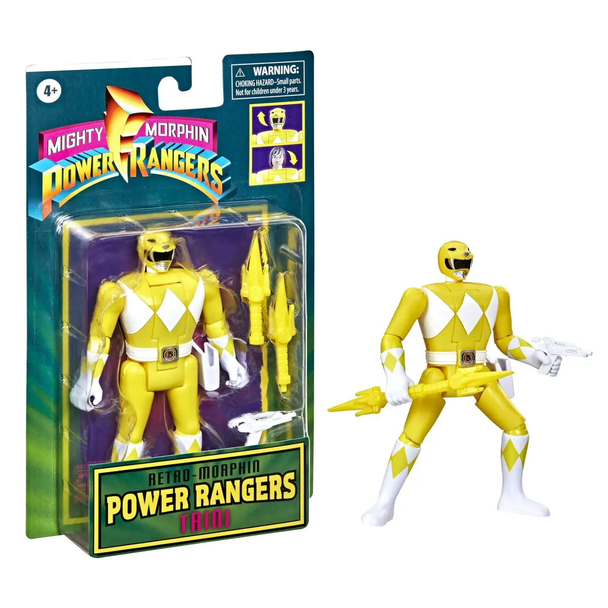 Mighty Morphin Power Rangers - Retro-Morphin Power Rangers - Yellow Ranger Trini Action Figure (F2036) Low Stock 1