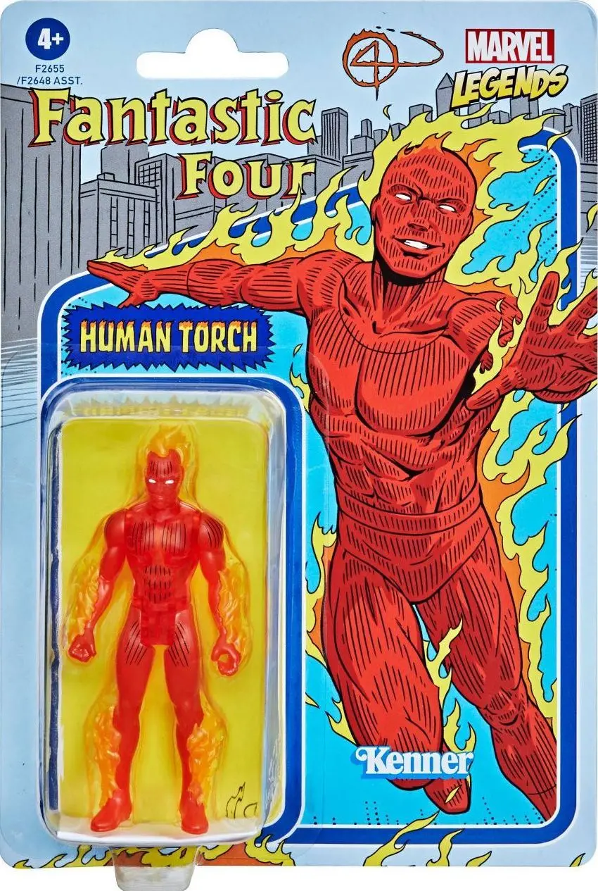 Marvel Legends - Kenner Retro Series - Fantastic Four - Human Torch 3.75-Inch Action Figure (F2655) Last One! 1