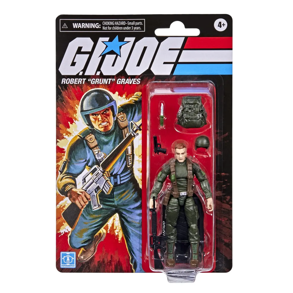 Hasbro - G.I. Joe: Retro Collection - Robert (Grunt) Graves 3.75-Inch Action Figure (F2727) Low Stock 1