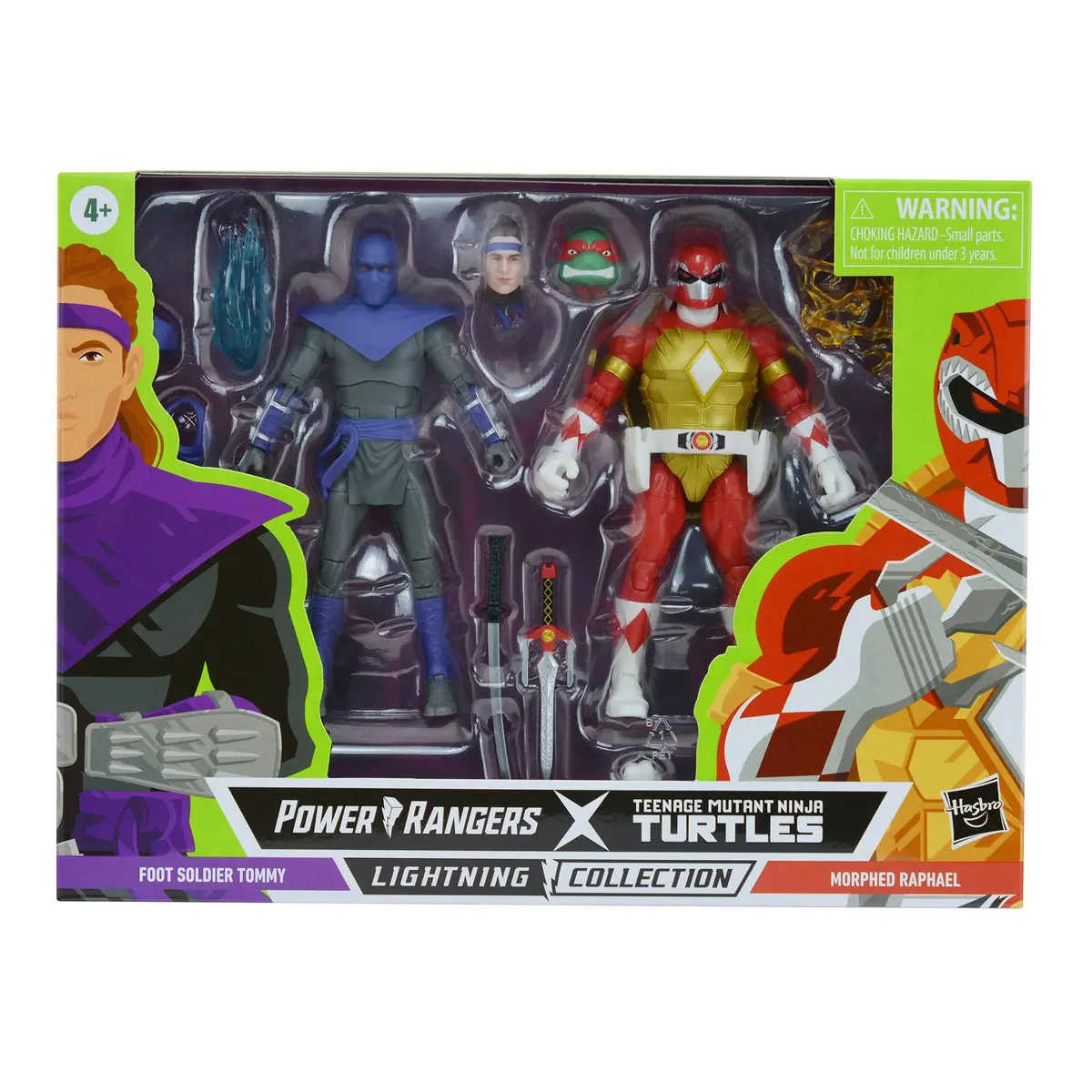 Power Rangers X Teenage Mutant Ninja Turtles: Lightning Collection - Morphed Raphael & Foot Soldier Tommy F2968 Low Stock 1