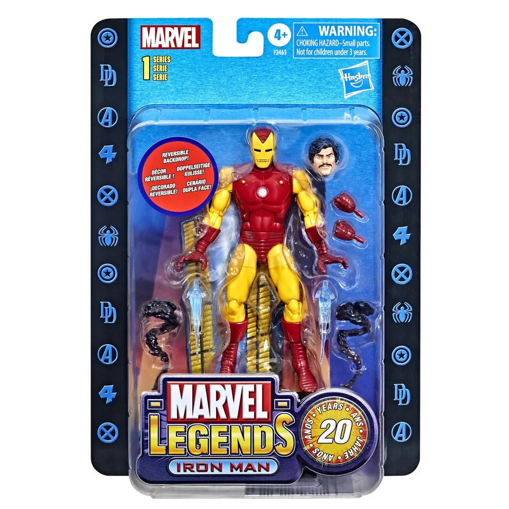 Marvel Legends - Retro Collection 20Th Anniversary - Iron Man Action Figure (F3463) Low Stock 2