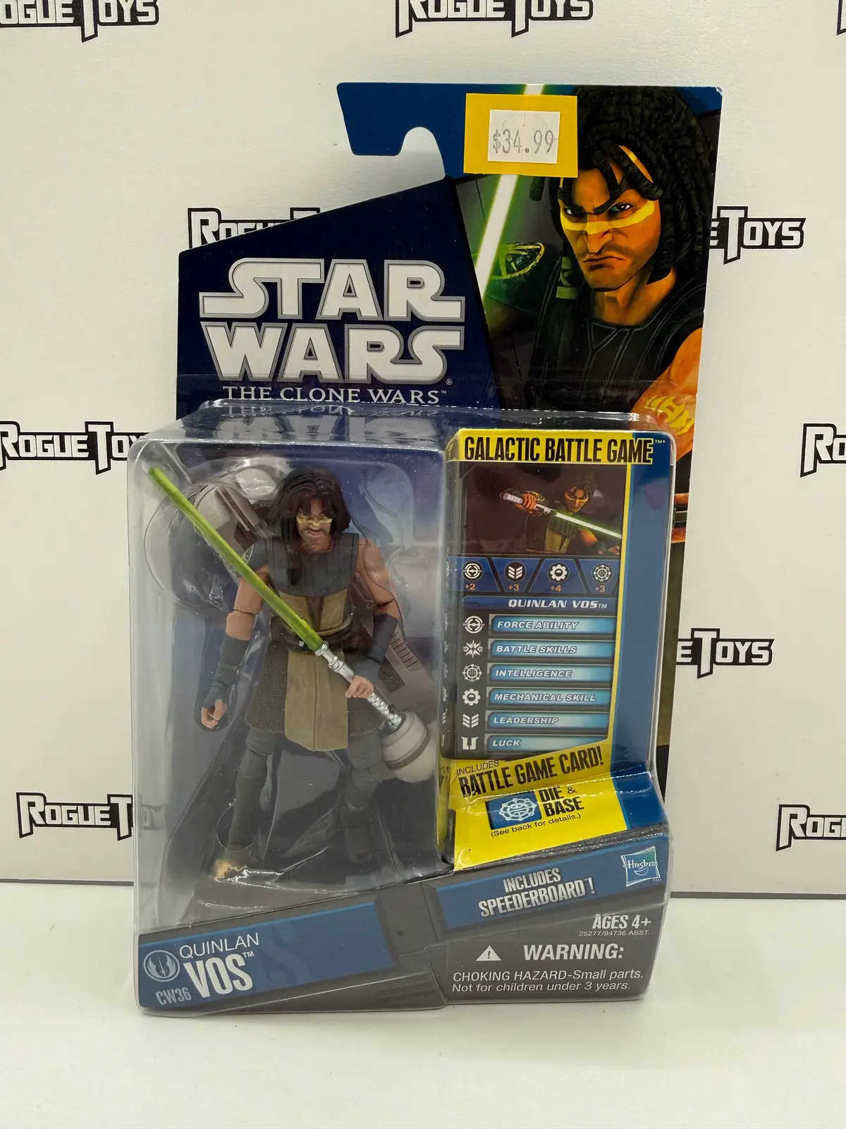 Hasbro Star Wars The Clone Wars Quinlan Vos W/ Speederboard! 1