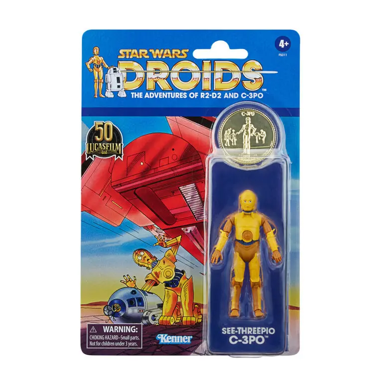 Kenner Star Wars: Droids - The Adventures Of R2-D2 & C-3Po (Lucasfilm 50) See-Threepio Figure F5311 Low Stock 1