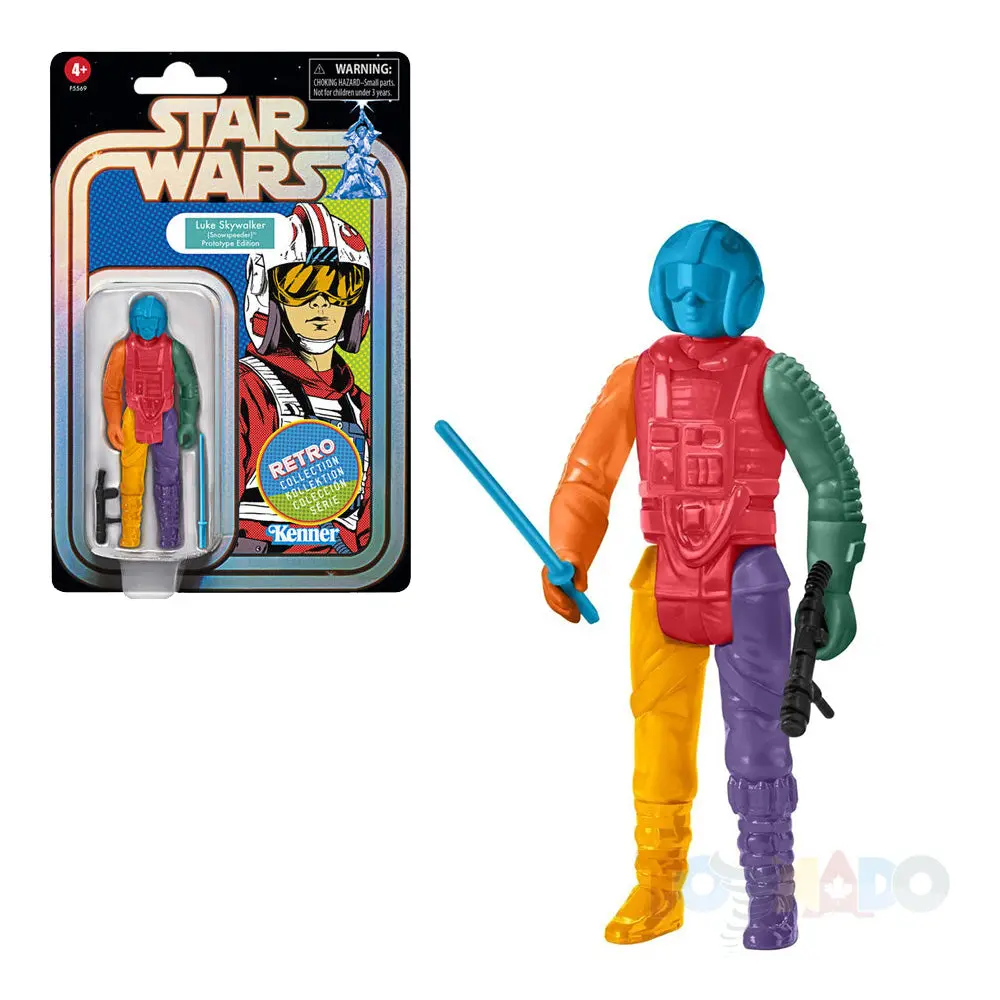 Star Wars Retro Collection Luke Skywalker (Snowspeeder) Prototype Edition (Red) Exclusive Figure F5569 Low Stock 1