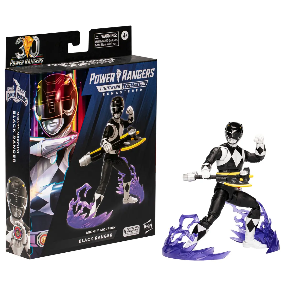 Power Rangers: Lightning Collection - Remastered Mighty Morphin Black Ranger Action Figure (F7389) Low Stock 1