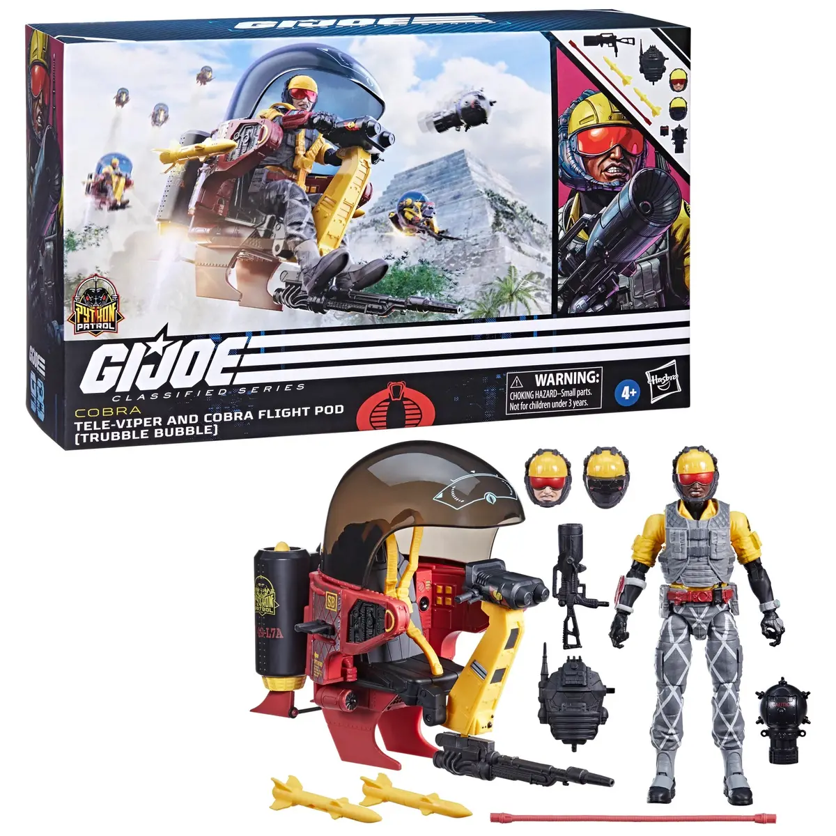 Gi Joe Classified Series 98 Python Patrol Tele-Viper & Cobra Flight Pod (Trubble Bubble) Exclusive F8395 1