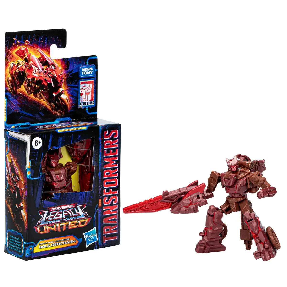 Transformers: Legacy United - Core Class Infernac Universe Bouldercrash Action Figure (F8516) 1