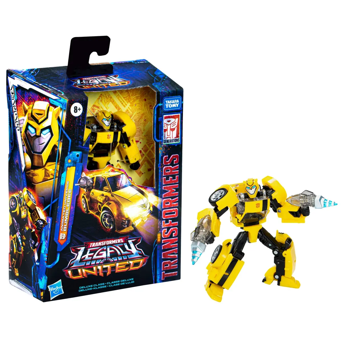 Transformers - Legacy: United - Deluxe Class - Animated Universe Bumblebee Action Figure (F8524) 1