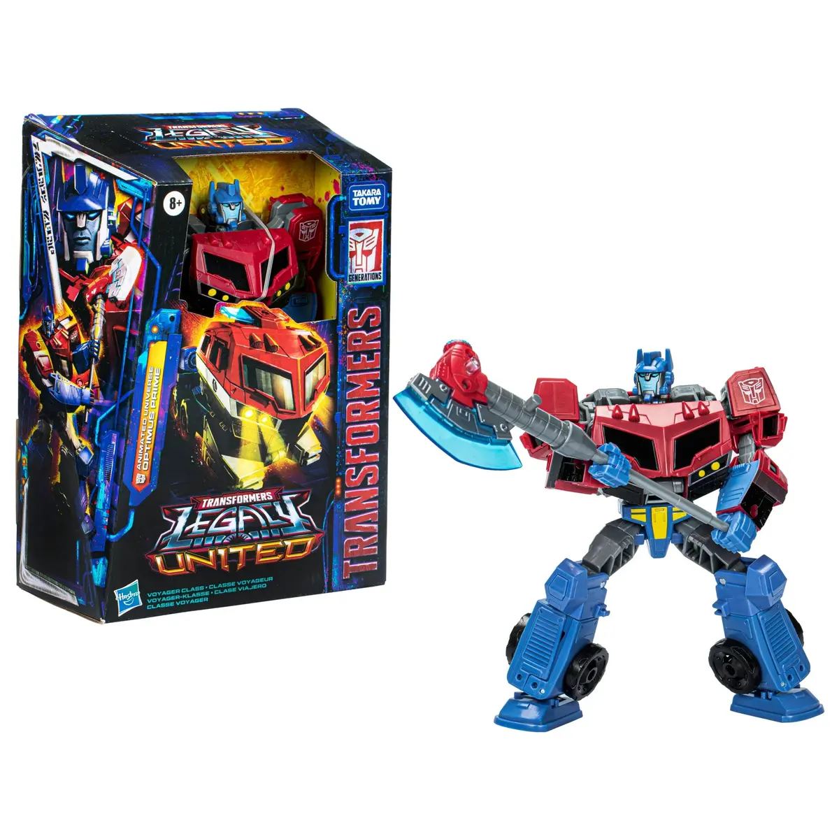 Transformers: Legacy United - Voyager Class Animated Universe Optimus Prime Action Figure (F8542) Last One! 1