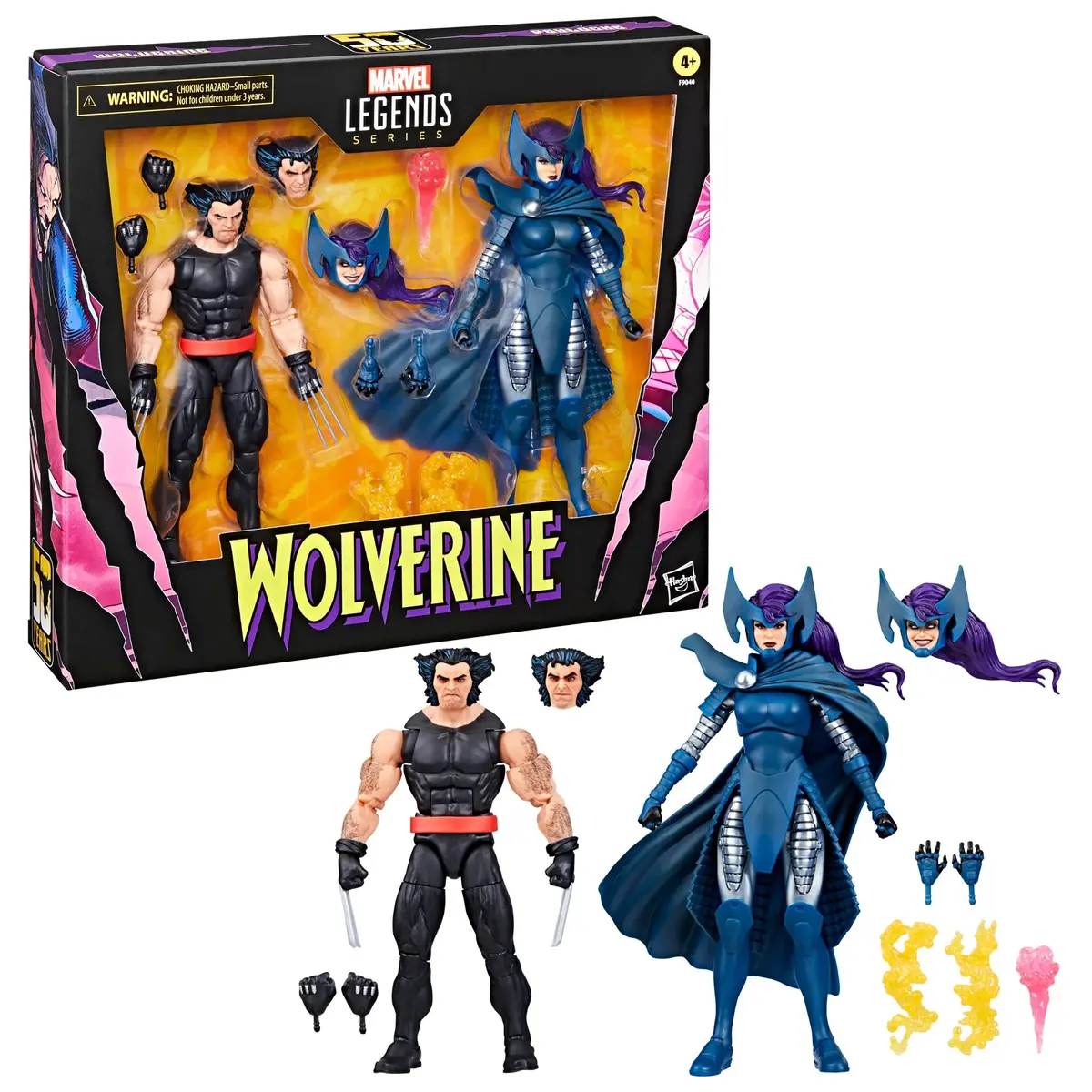 Marvel Legends - Wolverine 50Th Anniversary - Wolverine And Psylocke Action Figures (F9040) Low Stock 1
