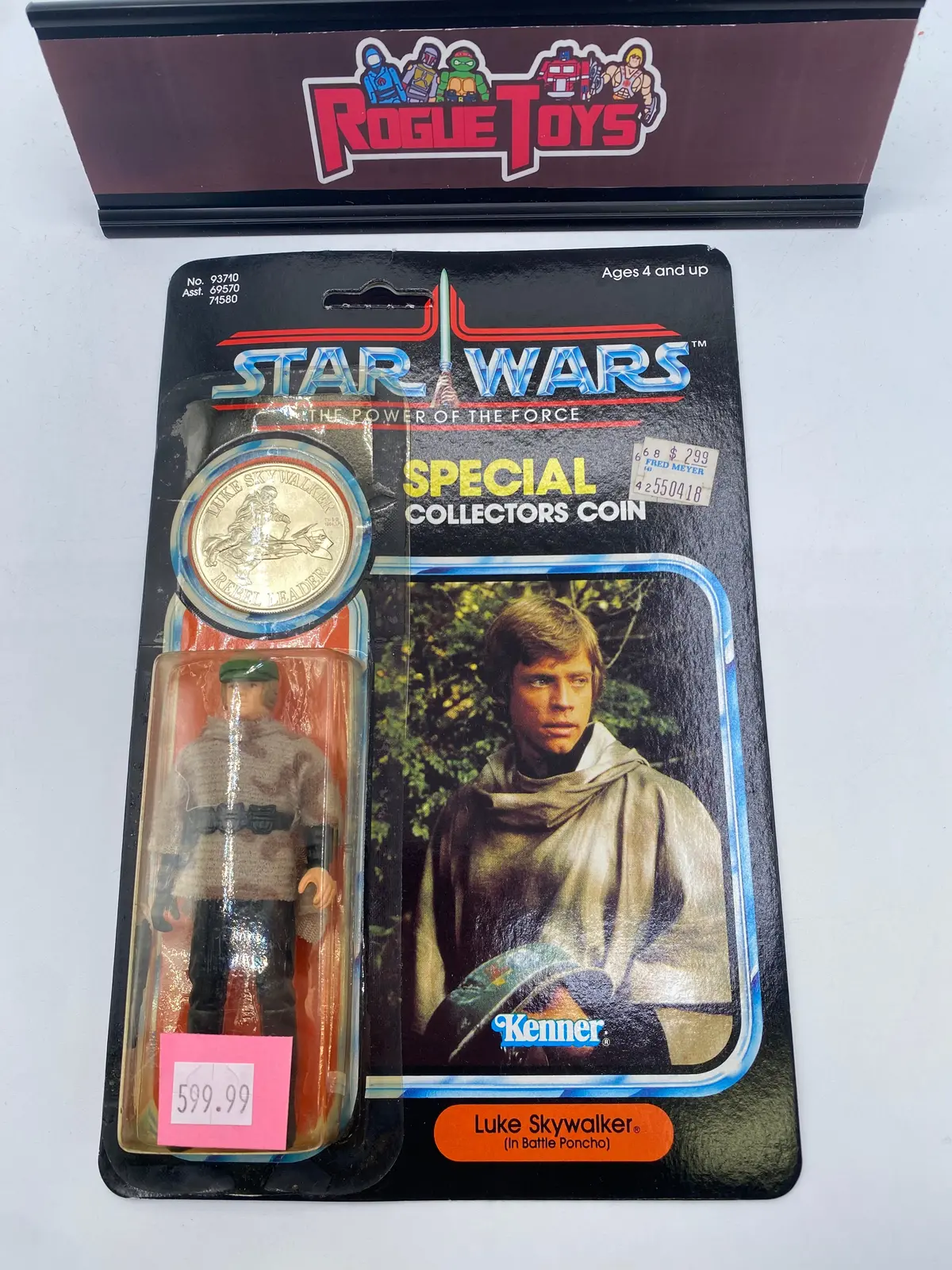 Kenner 1984 Star Wars The Power Of The Force Special Collectors Coin Luke Skywalker (In Battle Poncho) 1