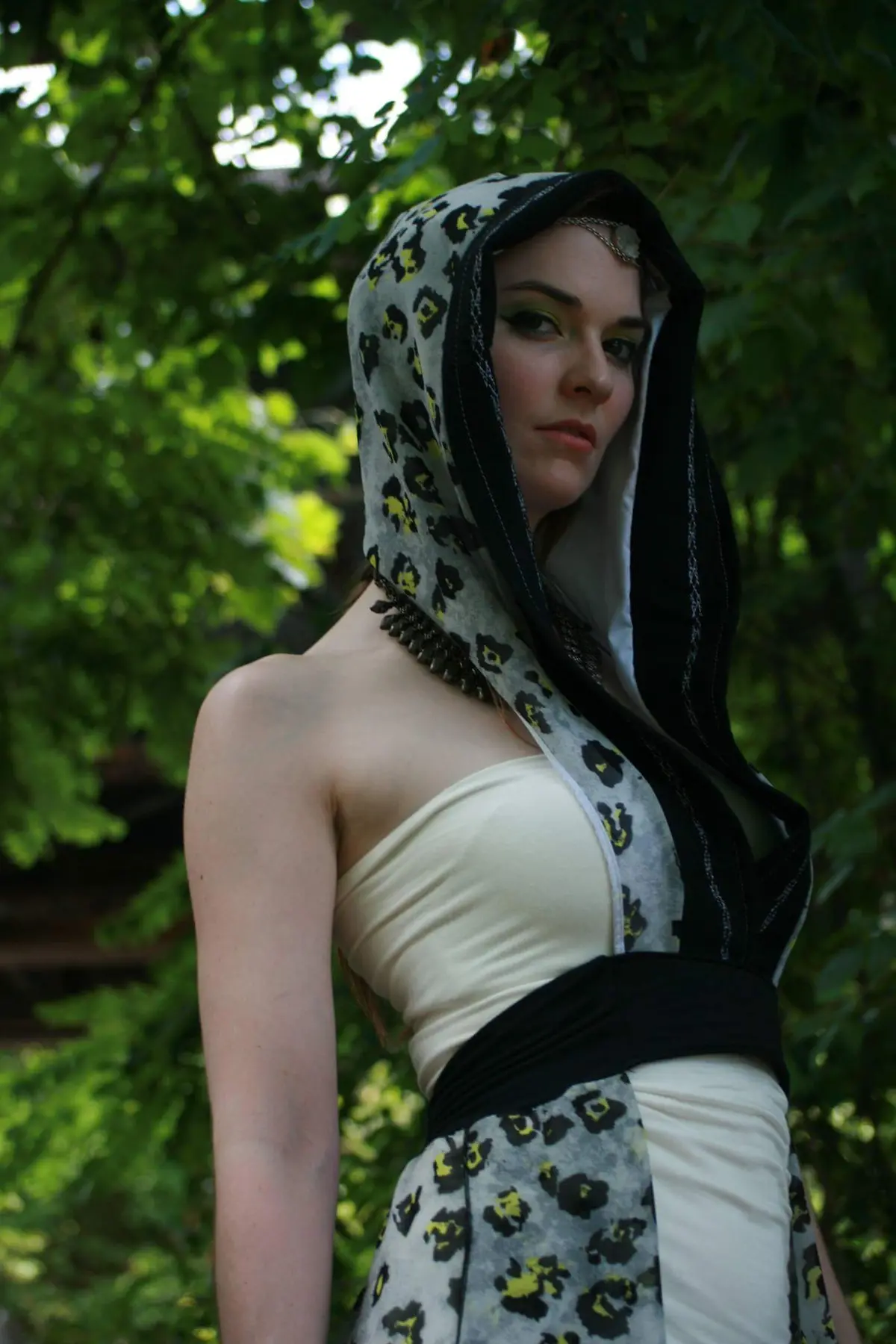 Hooded Dress | Yellow Leopard | By Katdog Couture 1