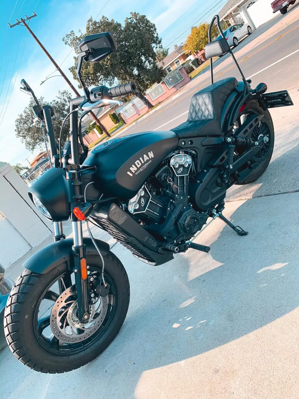 Customizable 2018-2023 Indian Scout Bobber Step-Up™ Seat - Black 1