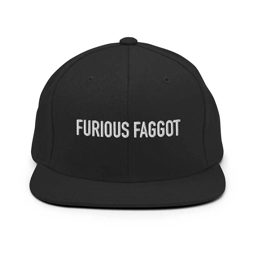 Furious Faggot Flatbill 6-Panel Snapback Hat 1