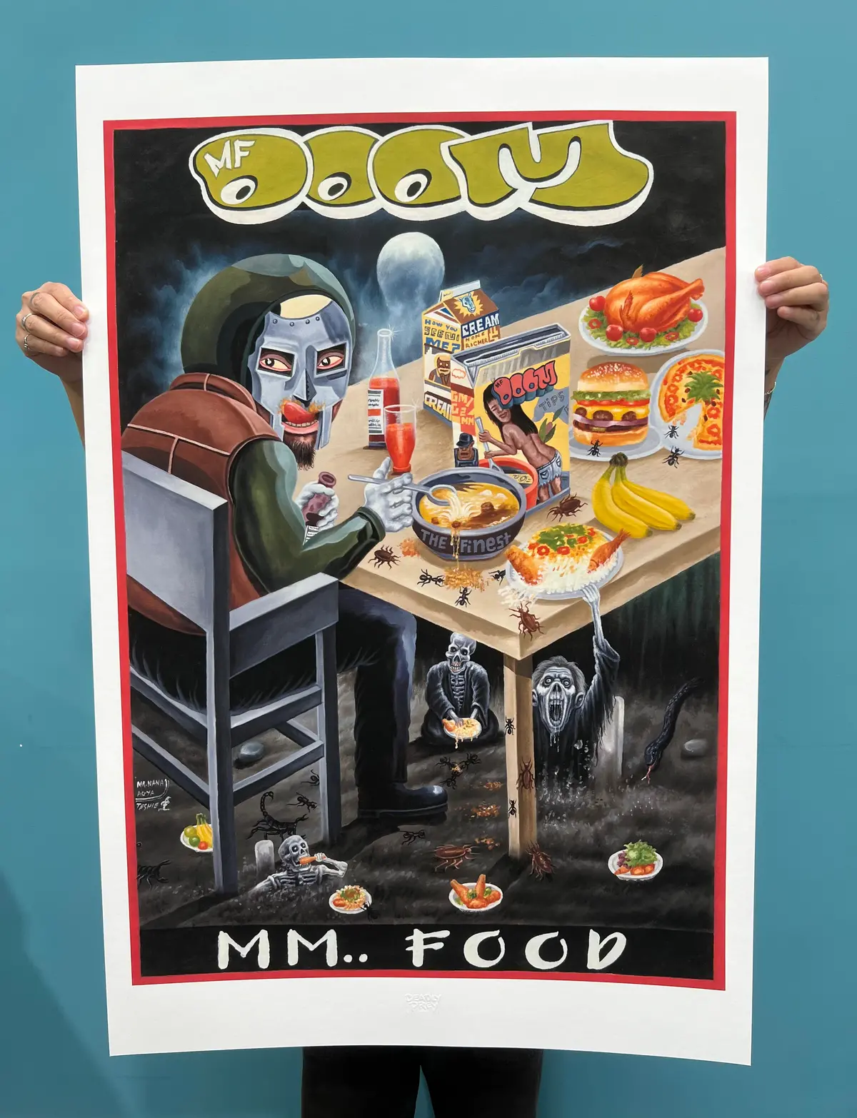 Mf Doom Mm..Food - Archival Giclée Print From Static Medium By Mr. Nana Agyq (Artist’S Proof) 1