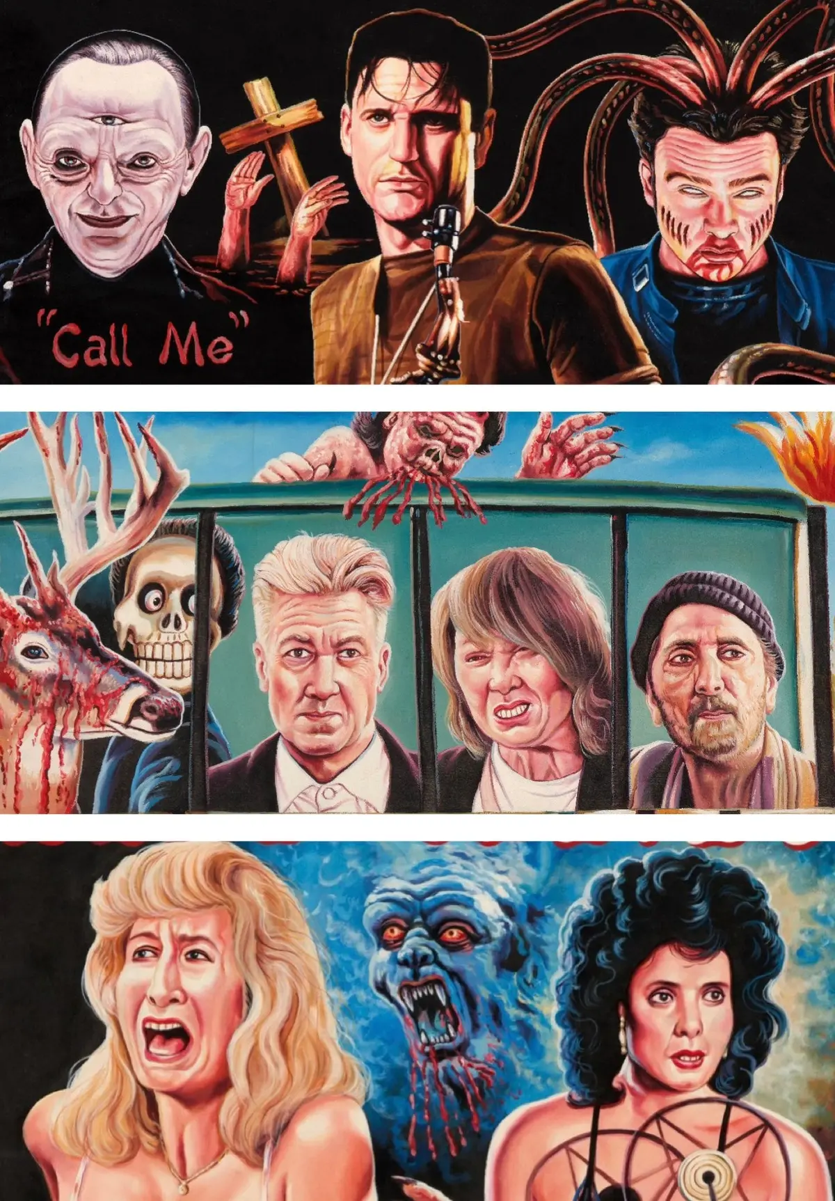 David Lynch 80Th Birthday Print Set - 3 Limited Edition Archival Giclée Prints By Heavy J & C.A. Wisely 1