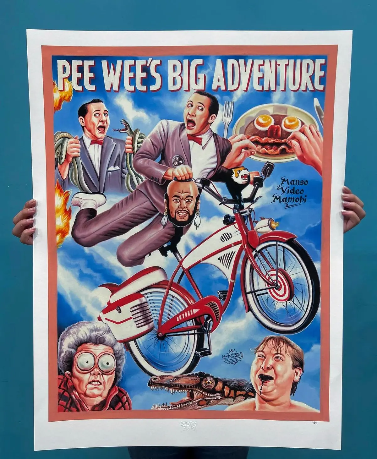Pee-Wee’S Big Adventure - Archival Giclée Print From Static Medium By Heavy J (Artist’S Proof) 1