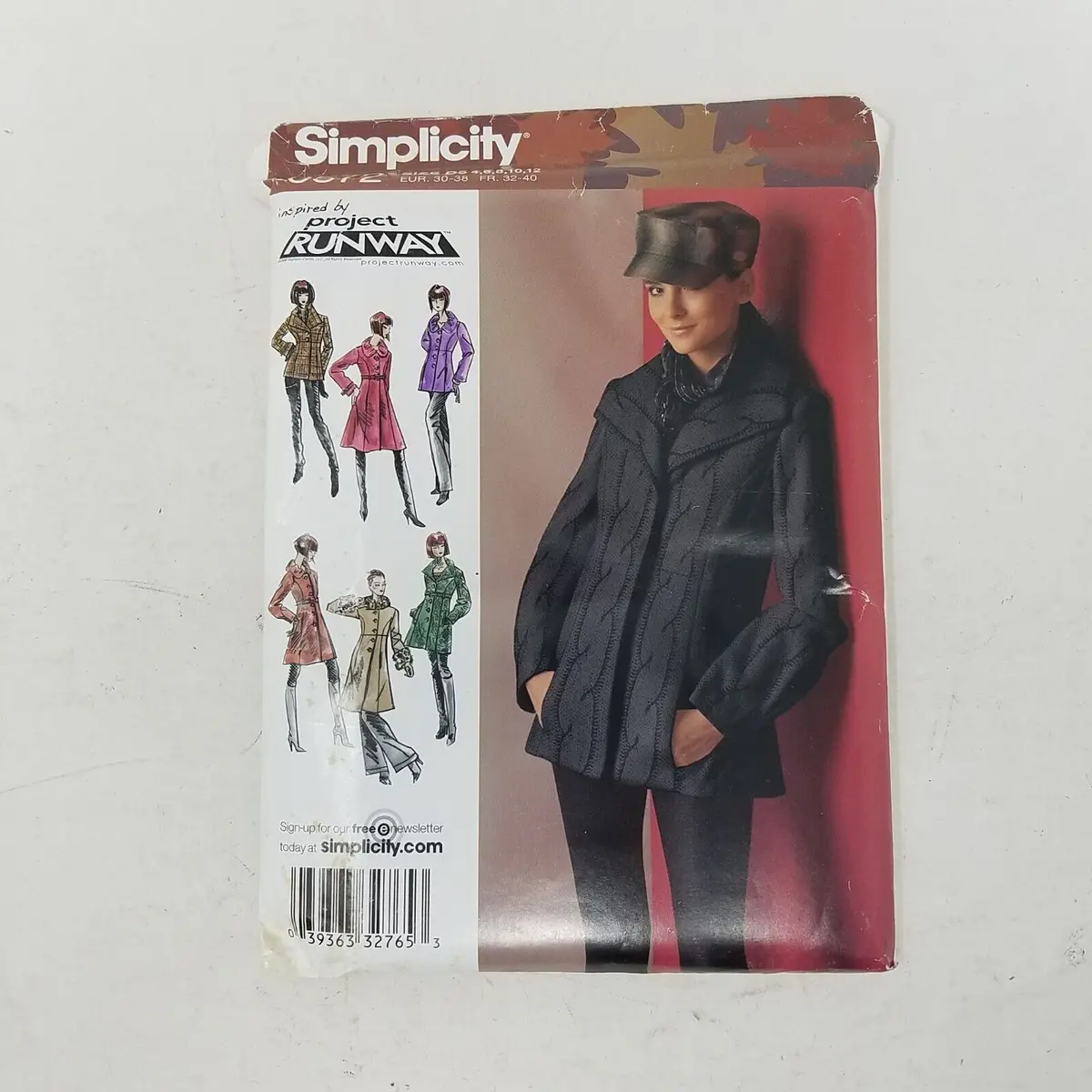 Simplicity Project Runway Sewing Pattern 0572 Coat Uncut Womens 4 6 8 10 12 1