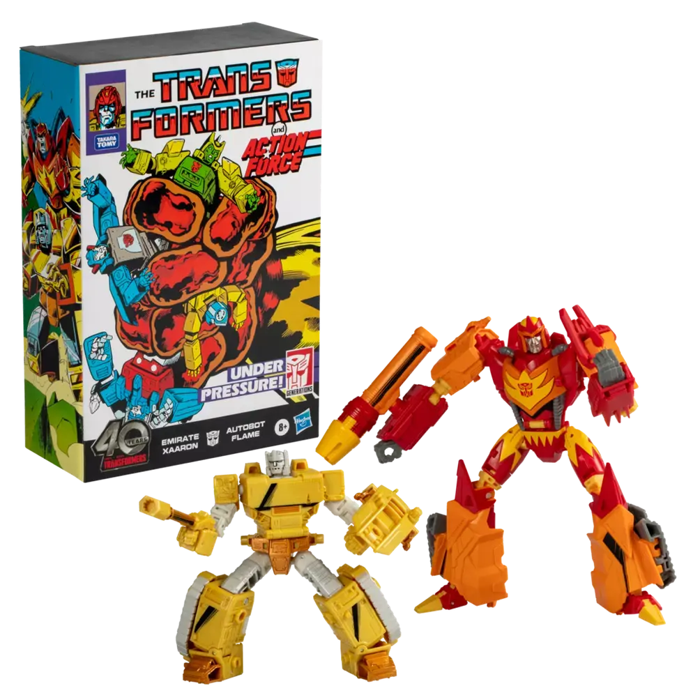 Transformers Generations Comic Edition Emirate Xaaron & Autobot Flame Exclusive Action Figures G0178 Low Stock 1