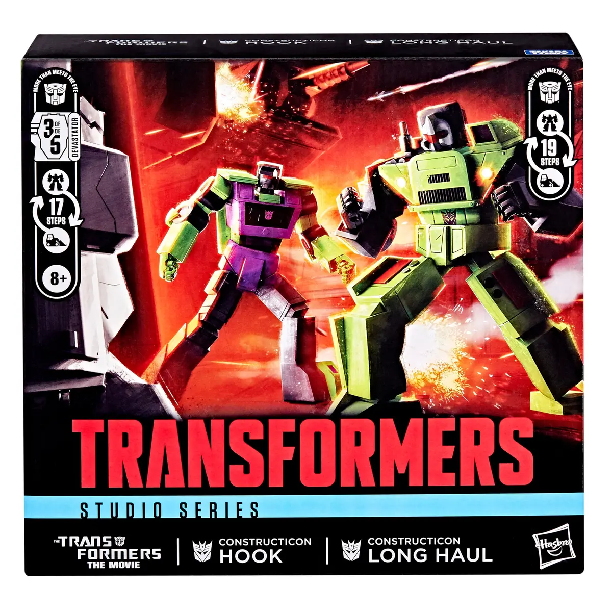 Transformers: Studio Series - The Movie (1986) Constructicons Long Haul & Hook Action Figures G0472 1