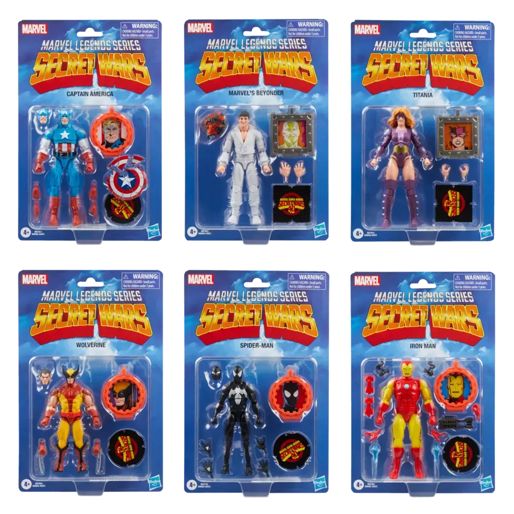 Marvel Legends Series - Secret Wars 6-Pack Retro Action Figures (G0583) Low Stock 1