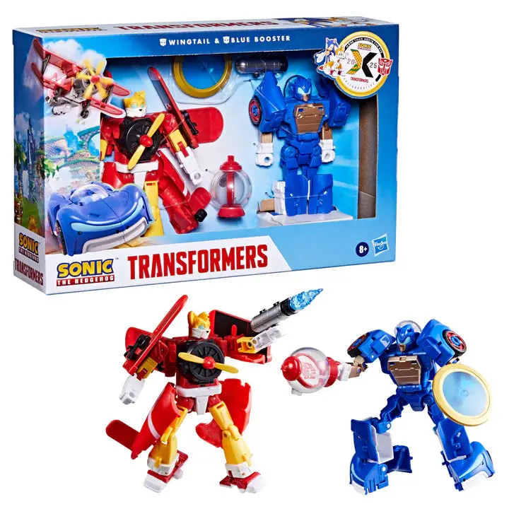 Transformers Collaborative - Sonic The Hedgehog Wingtail And Blue Booster Action Figures (G0713) 1