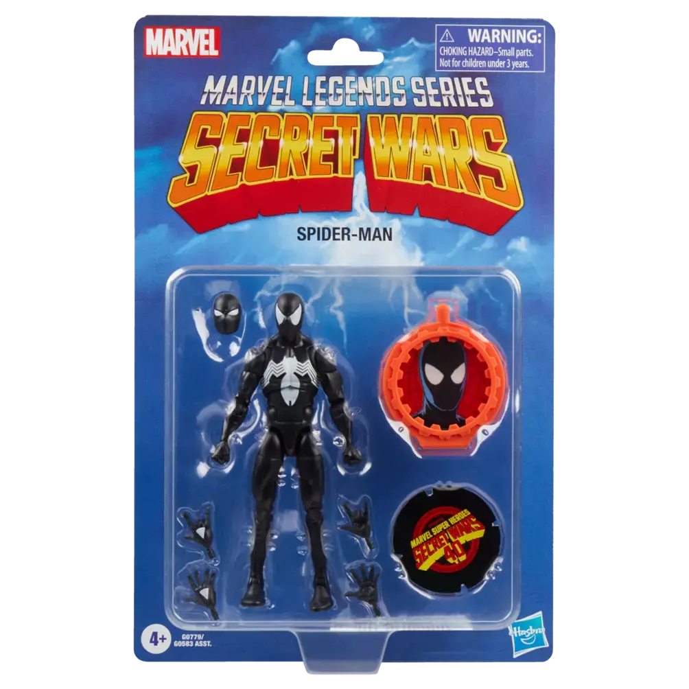 Marvel Legends Series - Secret Wars Spider-Man (Black Suit) Retro Action Figure (G0779) 1
