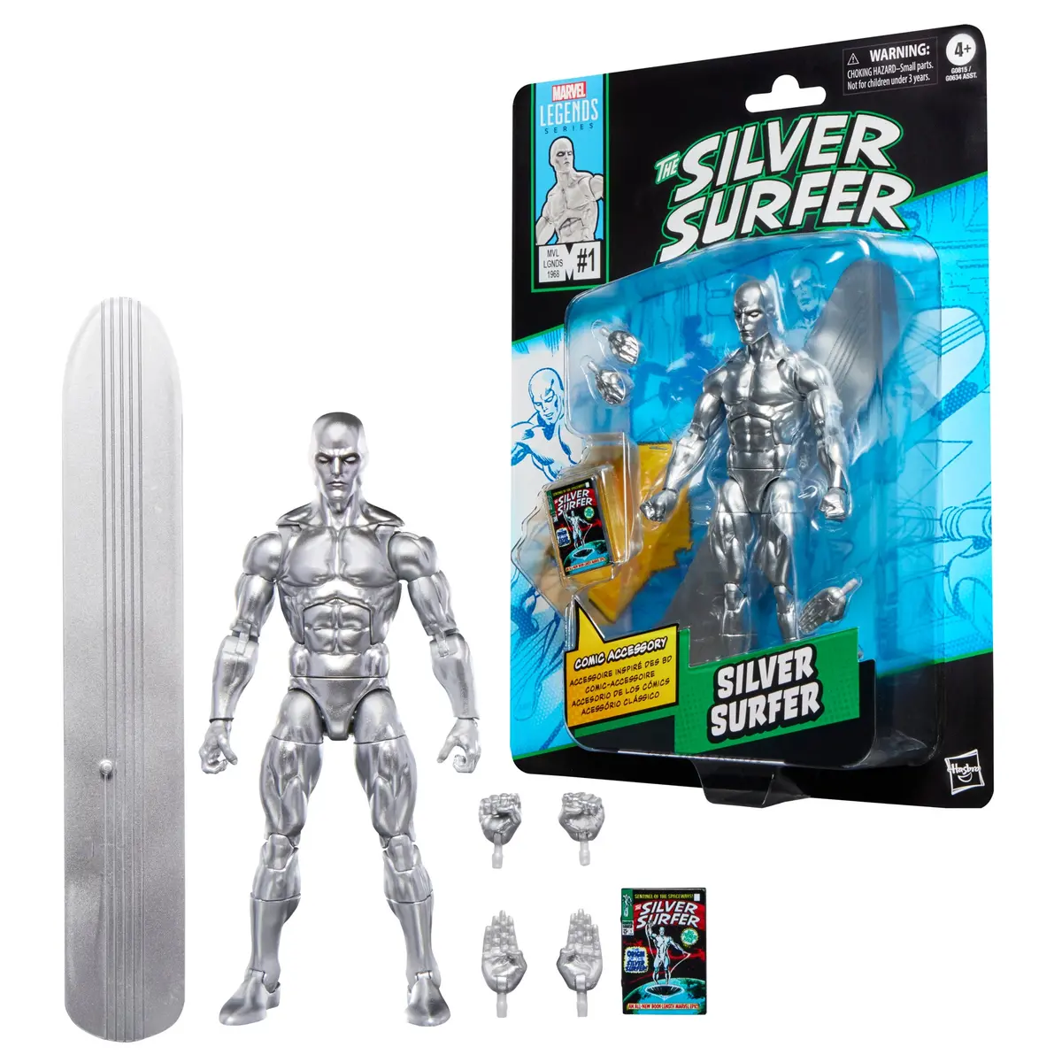 Marvel Legends - Comics - Silver Surfer (Fantastic Four) Issue 1 (1968) - Silver Surfer Figure G0815 1