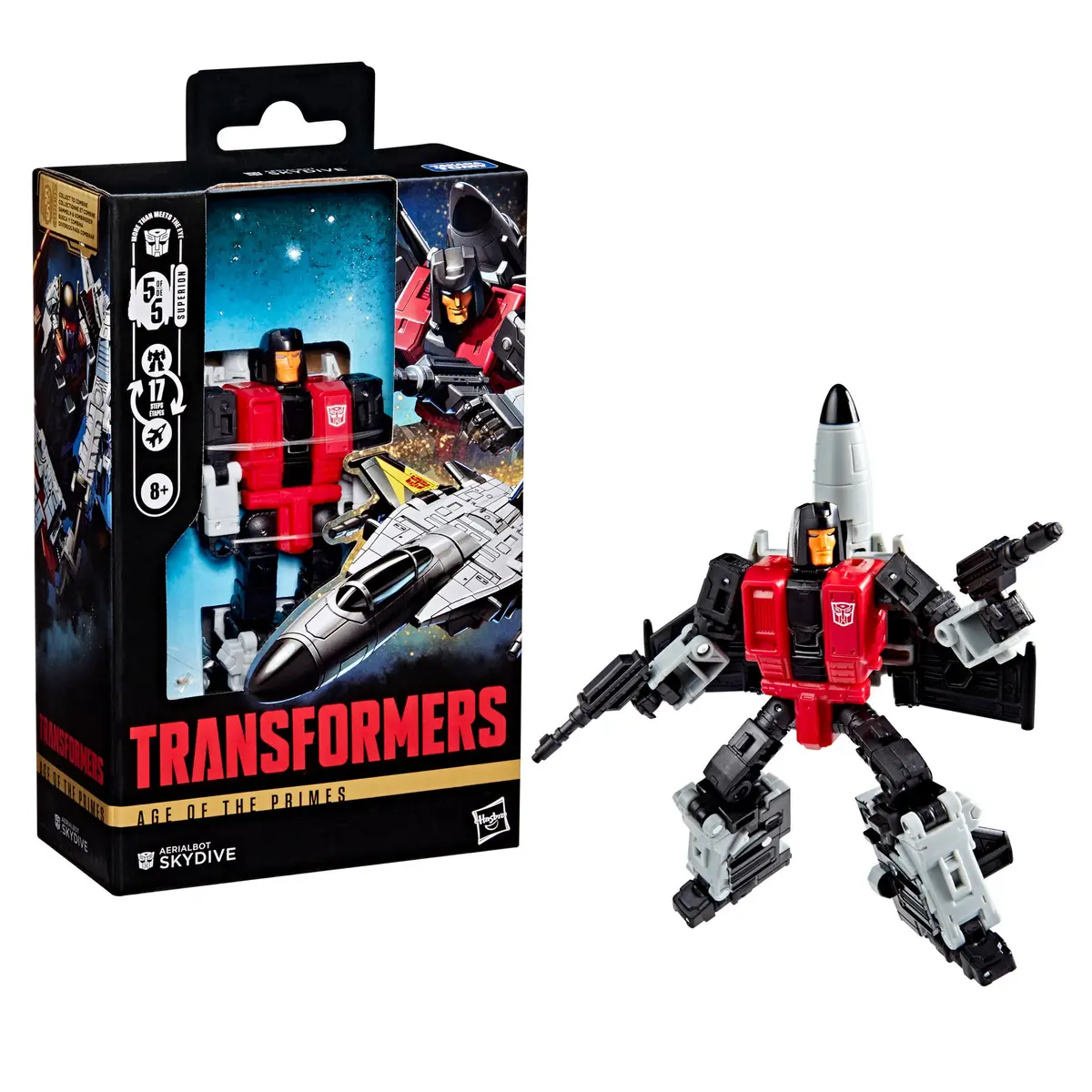Transformers - Age Of The Primes - Deluxe Class - Aerialbot Skydive Action Figure (G1031) 1