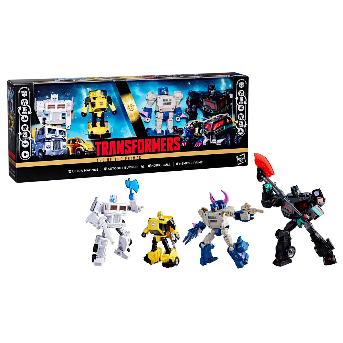 Transformers: Age Of The Primes - Autobot Vs Decepticon 4-Pack Action Figures (G1374) Low Stock 1